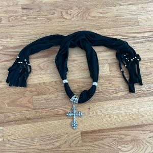 Embellished Cross scarf accessory